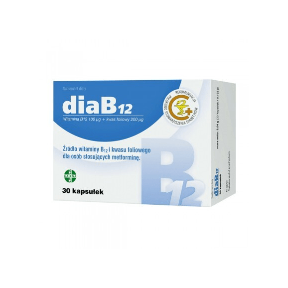 DiaB12, kapsułki twarde, 30 szt. DiaB12, kapsułki twarde, 30 szt. - zdjęcie produktu