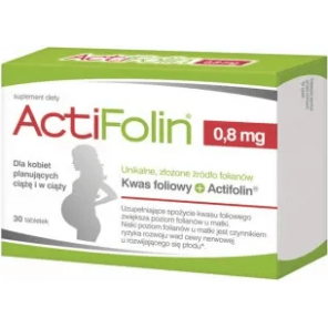 Actifolin, kwas foliowy 0.8 mg, tabletki, 30 szt. - zdjęcie produktu