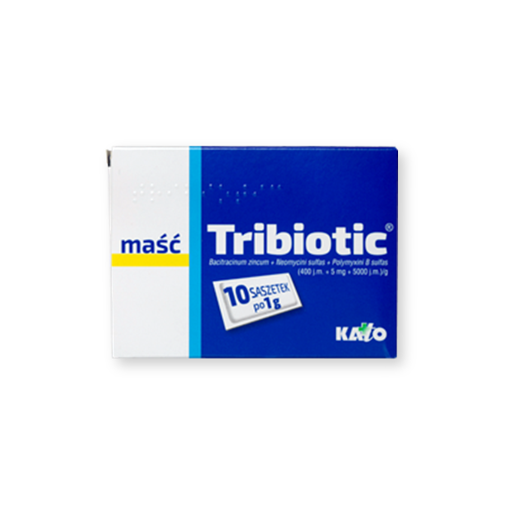 Tribiotic, maść, 1 g, 10 saszetek Tribiotic, maść, 1 g, 10 saszetek - zdjęcie produktu