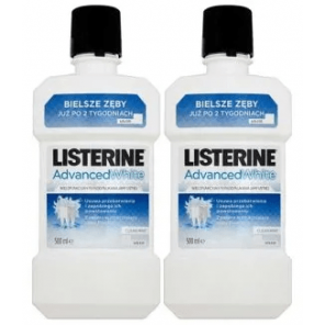 Listerine Advanced White, płyn do płukania jamy ustnej, 2 x 500 ml - zdjęcie produktu