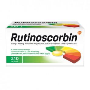 Rutinoscorbin 25 mg + 100 mg, tabletki powlekane, 210 szt. - zdjęcie produktu