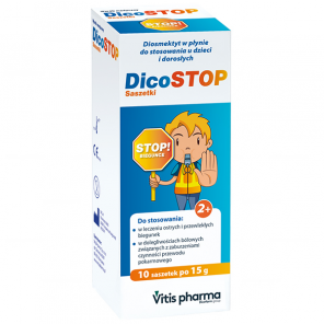 Dicostop, płyn doustny, saszetki, 15 g x 10 szt. - zdjęcie produktu