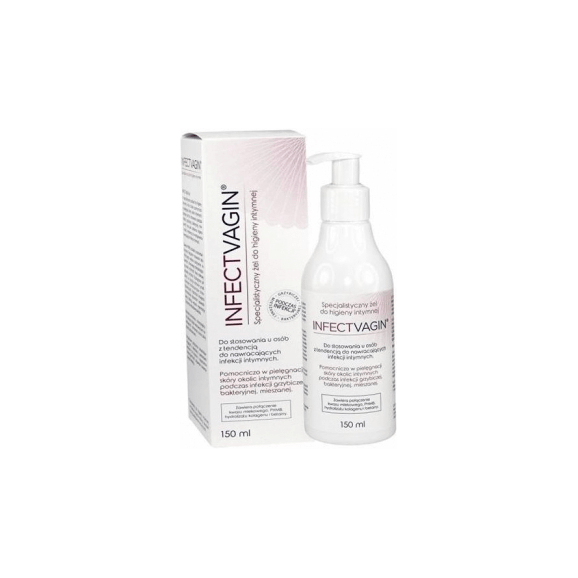 Infectvagin, specjalistyczny żel do higieny intymnej, 150 ml Infectvagin, specjalistyczny żel do higieny intymnej, 150 ml - zdjęcie produktu