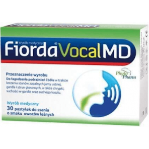 Fiorda Vocal MD, pastylki do ssania, smak owoców leśnych, 30 szt. - zdjęcie produktu