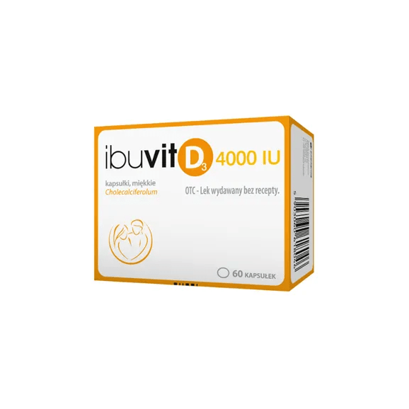Ibuvit D3 4000 IU, kapsułki miękkie, 60 szt. Ibuvit D3 4000 IU, kapsułki miękkie, 60 szt. - zdjęcie produktu
