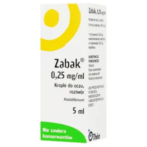 Zabak, (0,25 mg/ml), krople do oczu, 5 ml - zdjęcie produktu