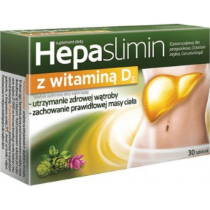 Hepaslimin z witaminą D3, tabletki, 30 szt. - zdjęcie produktu