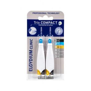 Elgydium Clinic Trio Compact Fine, szczoteczki międzyzębowe, wąskie, 1 komplet (2 uchwyty, 6 szczoteczek - zdjęcie produktu