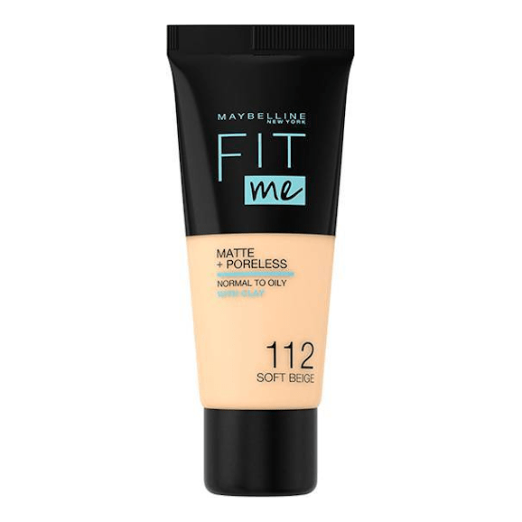Podkład do twarzy matujący Maybelline Fit me! Matte Poreless 112 SOFT BEIGE, 30 ml Podkład do twarzy matujący Maybelline Fit me! Matte Poreless 112 SOFT BEIGE, 30 ml - zdjęcie produktu