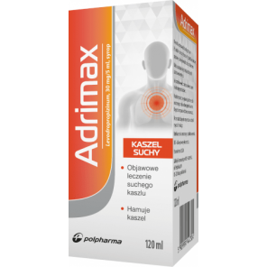 Adrimax, syrop na suchy kaszel, 120 ml - zdjęcie produktu