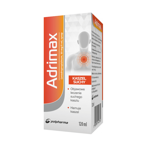 Adrimax, syrop na suchy kaszel, 120 ml Adrimax, syrop na suchy kaszel, 120 ml - zdjęcie produktu