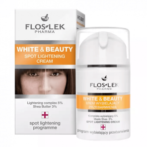 FlosLek White & Beauty, krem wybielający przebarwienia, 50 ml - zdjęcie produktu