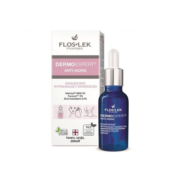 FlosLek Dermo Expert Anti Aging, koncentrat wypełniający zmarszczki, 30 ml FlosLek Dermo Expert Anti Aging, koncentrat wypełniający zmarszczki, 30 ml - zdjęcie produktu