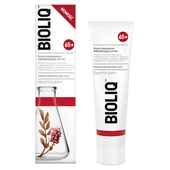 Bioliq 65+, krem intensywnie odbudowujący na noc, 50 ml Bioliq 65+, krem intensywnie odbudowujący na noc, 50 ml - zdjęcie produktu