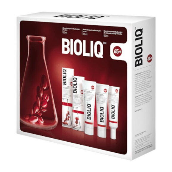 Bioliq 65+ zestaw, krem odbudowujący na dzień, 50 ml + krem odbudowujący na noc, 50 ml + krem do skóry oczu, ust, szyi i dek Bioliq 65+ zestaw, krem odbudowujący na dzień, 50 ml + krem odbudowujący na noc, 50 ml + krem do skóry oczu, ust, szyi i dek - zdjęcie produktu