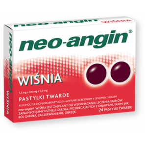 Neo-Angin wiśnia, pastylki twarde, 24 szt. - zdjęcie produktu