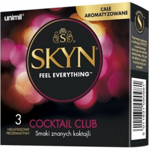 Unimil Skyn Cocktail Club, nielateksowe prezerwatywy aromatyzowane, 3 szt. - zdjęcie produktu