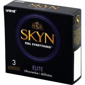 Prezerwatywy Unimil skyn elite, nielateksowe, 3 sztuki - zdjęcie produktu