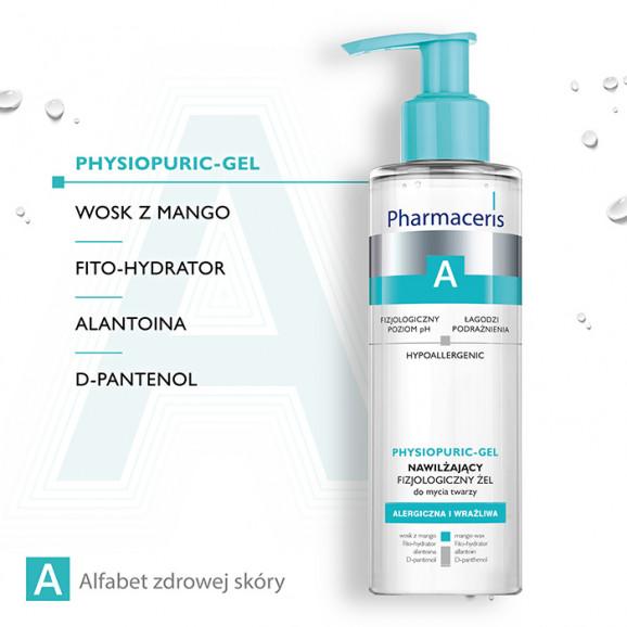 Pharmaceris A Physiopuric-Gel nawilżający żel do mycia twarzy i oczu (190 ml) Pharmaceris A Physiopuric-Gel nawilżający żel do mycia twarzy i oczu (190 ml) - zdjęcie produktu