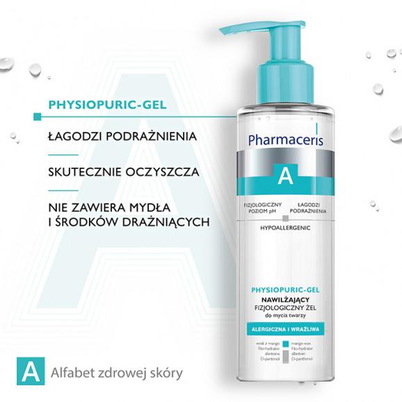Pharmaceris A Physiopuric-Gel nawilżający żel do mycia twarzy i oczu (190 ml) Pharmaceris A Physiopuric-Gel nawilżający żel do mycia twarzy i oczu (190 ml) - zdjęcie produktu