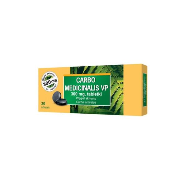 Carbo medicinalis VP 0,3 g, tabletki, 20 szt. Carbo medicinalis VP 0,3 g, tabletki, 20 szt. - zdjęcie produktu