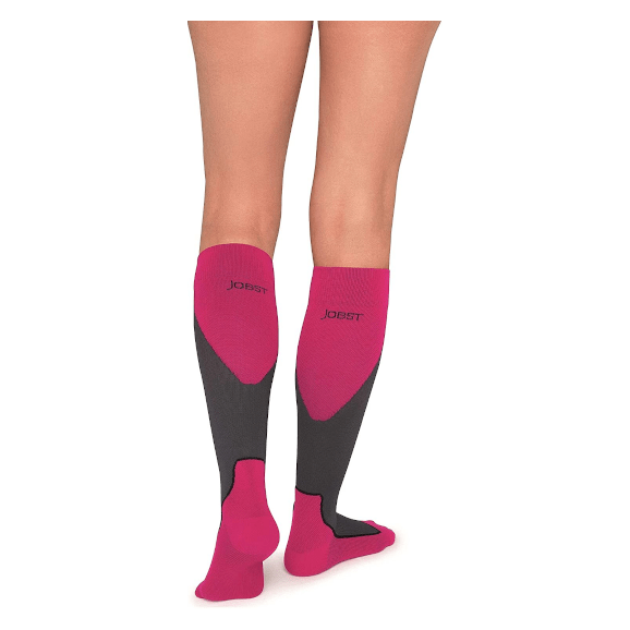 JOBST Sport, podkolanówki kompresyjne CCL1, szaro-różowe, rozmiar XL, 1 para - zdjęcie produktu