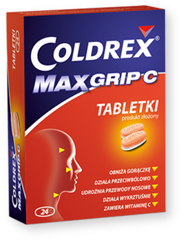 Coldrex MaxGrip C, tabletki, 24 szt.
