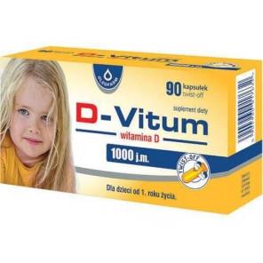 D-Vitum Witamina D 1000 j.m., kapsułki twist-off, 90 szt. - zdjęcie produktu