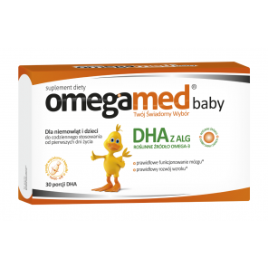 Omegamed Baby DHA, od urodzenia, 30 kapsułek twist-off - zdjęcie produktu