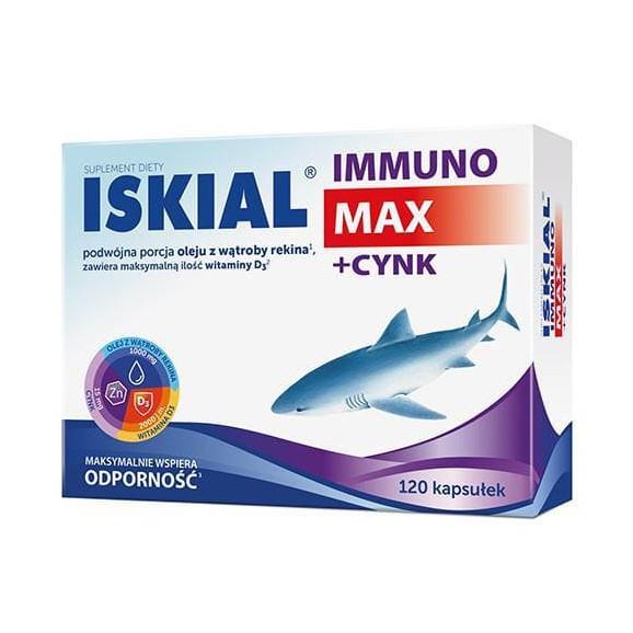 Iskial Immuno Max + Cynk, kapsułki, 120 szt. Iskial Immuno Max + Cynk, kapsułki, 120 szt. - zdjęcie produktu