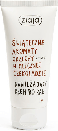 Ziaja Świąteczne Aromaty, nawilżający krem do rąk orzechy w mlecznej czekoladzie, 50 ml