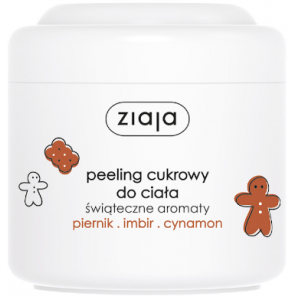 Ziaja Świąteczne Aromaty, peeling cukrowy do ciała piernik imbir cynamon, 200 ml - zdjęcie produktu
