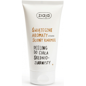 Ziaja Świąteczne Aromaty, peeling do ciała średnioziarnisty słony karmel, 160 ml - zdjęcie produktu