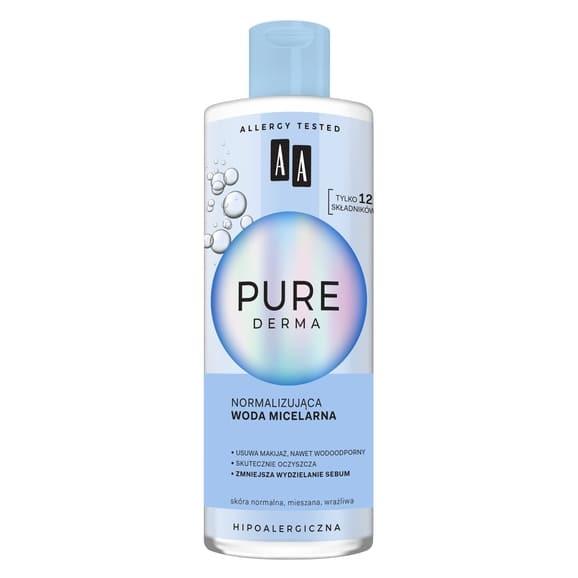 AA Pure Derma, normalizująca woda micelarna, 400 ml AA Pure Derma, normalizująca woda micelarna, 400 ml - zdjęcie produktu