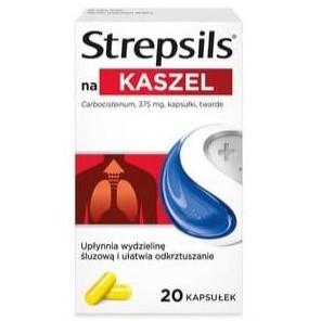 Strepsils na kaszel, 375 mg, kapsułki twarde, 20 szt. - zdjęcie produktu