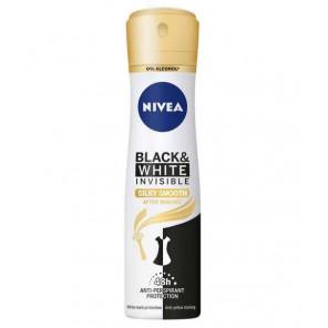 Nivea Black & White Invisible Silky Smooth, antyperspirant, spray, 150 ml - zdjęcie produktu