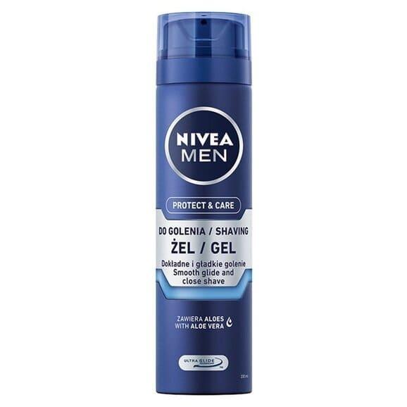 Nivea MEN Protect & Care, nawilżający żel do golenia, 200 ml Nivea MEN Protect & Care, nawilżający żel do golenia, 200 ml - zdjęcie produktu