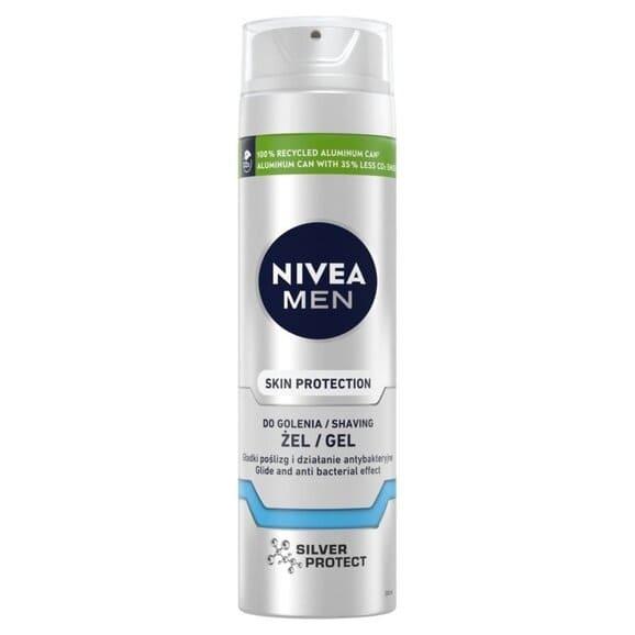 Nivea MEN Silver Protect, żel do golenia, 200 ml Nivea MEN Silver Protect, żel do golenia, 200 ml - zdjęcie produktu