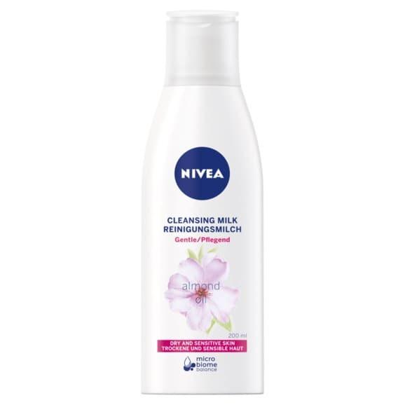Nivea, łagodne mleczko do demakijażu, do cery suchej i wrażliwej, 200 ml Nivea, łagodne mleczko do demakijażu, do cery suchej i wrażliwej, 200 ml - zdjęcie produktu