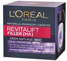 L’Oreal Paris Revitalift Filler, krem do twarzy na noc wypełniający zmarszczki, 50ml