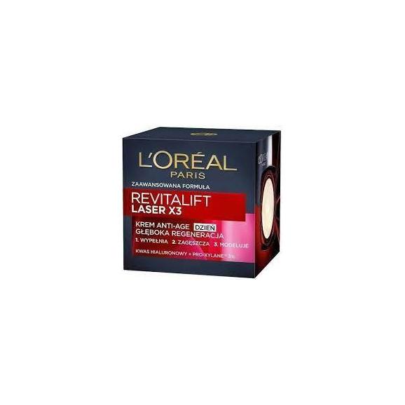 L'Oréal Paris Revitalift Laser X3, krem Anti-Age głęboka regeneracja na dzień, 50 ml L'Oréal Paris Revitalift Laser X3, krem Anti-Age głęboka regeneracja na dzień, 50 ml - zdjęcie produktu
