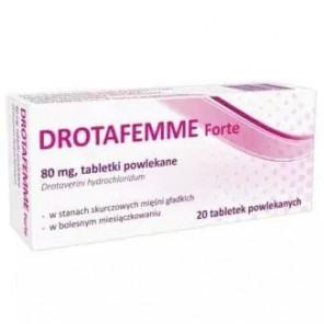Drotafemme Forte, 80 mg, tabletki powlekane, 20 szt. - zdjęcie produktu