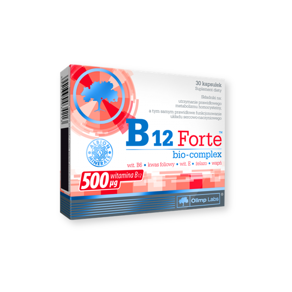 Olimp B12 Forte Bio-Complex, kapsułki, 30 szt. Olimp B12 Forte Bio-Complex, kapsułki, 30 szt. - zdjęcie produktu