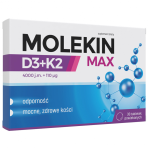 Molekin D3 + K2 Max, tabletki powlekane, 30 szt. - zdjęcie produktu