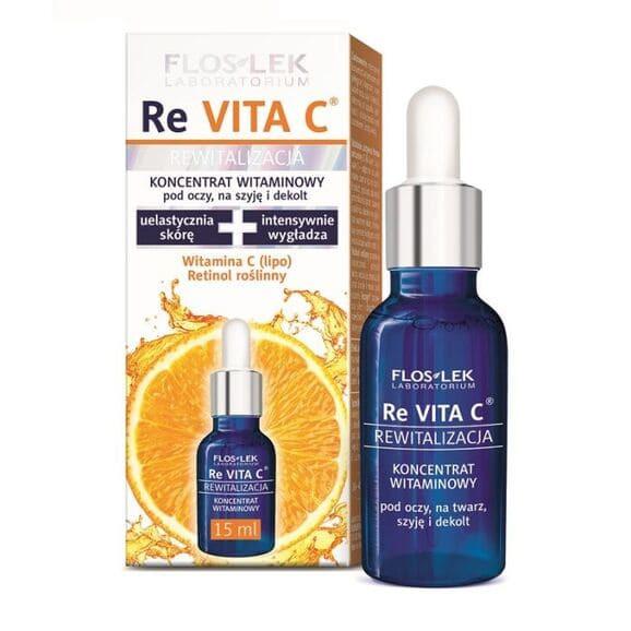 Flos-Lek Revita C, serum rewitalizujące pod oczy, na szyję i dekolt, 15 ml Flos-Lek Revita C, serum rewitalizujące pod oczy, na szyję i dekolt, 15 ml - zdjęcie produktu