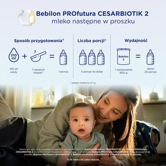 Bebilon Profutura Cesar Biotik 2, mleko następne, po 6. miesiącu, 800 g - zdjęcie produktu
