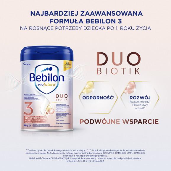 Bebilon Profutura Duo Biotik 3, mleko modyfikowane, po 1 roku, 800 g - zdjęcie produktu