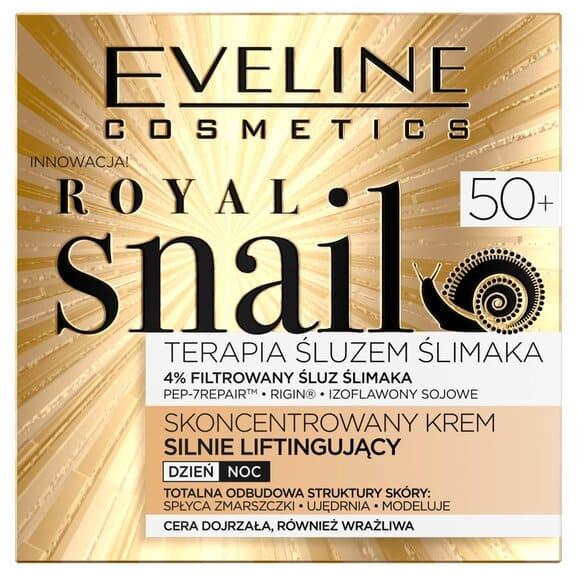 Krem Eveline Royal Snail, silnie liftingujący 50+, dzień/noc, 50 ml Krem Eveline Royal Snail, silnie liftingujący 50+, dzień/noc, 50 ml - zdjęcie produktu