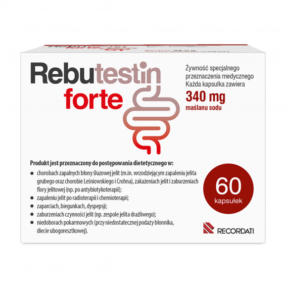 Rebutestin Forte 340 mg, kapsułki, 60 szt. Rebutestin Forte 340 mg, kapsułki, 60 szt. - zdjęcie produktu
