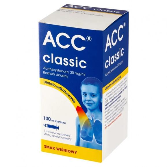 ACC Classic 20 mg/ ml, roztwór doustny, smak wiśniowy, 100 ml ACC Classic 20 mg/ ml, roztwór doustny, smak wiśniowy, 100 ml - zdjęcie produktu